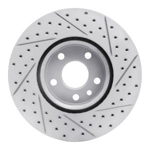 Land Rover Range Rover Evoque Brake Rotor (1) - Front Left - DFC - Geoperformance Rotor - Drilled & Slotted - `07-`18