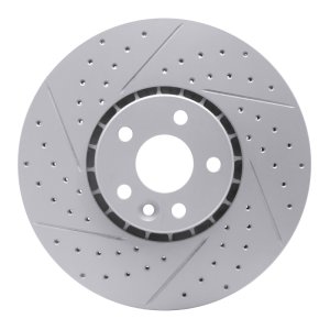 Volvo XC60 Brake Rotor (1) - Front Left - DFC - Geoperformance Drilled & Slotted - `10-`16