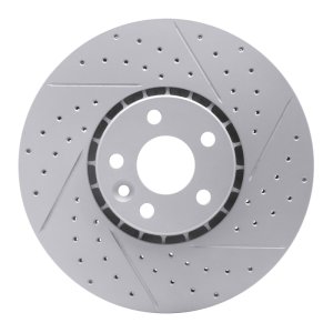 Volvo Xc60 Brake Rotor (1) - Front Right - DFC - Drilled & Slotted Geoperformance - `10-`16
