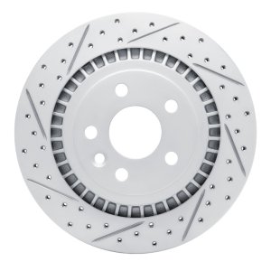 Volvo XC60 Brake Rotor (1) - Rear Left - DFC - Geopreformance Drilled & Slotted - `10-`17
