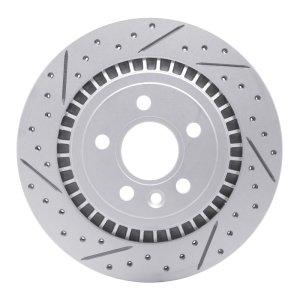 Volvo S80 Brake Rotor (1) - Rear Left - DFC - Drilled & Slotted Geoperformance - `07-`18