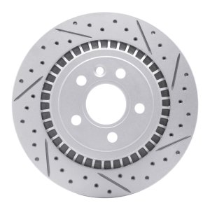 Volvo S80 Brake Rotor (1) - Rear Right - DFC - Drilled & Slotted Geoperformance - `07-`18