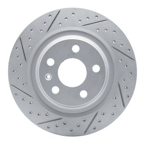 Volvo XC40 Brake Rotor (1) - Rear Left - DFC - Geoperformance Drilled & Slotted - `19-`25