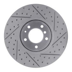 BMW 850Ci Brake Rotor (1) - Front Right - DFC - Geoperformance Drilled & Slotted - `91-`01