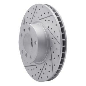 BMW 850Ci Brake Rotor (1) - Front Right - DFC - Geoperformance Drilled & Slotted - `91-`01