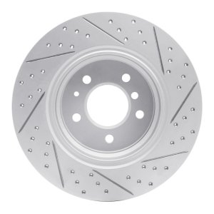 BMW 850Ci Brake Rotor (1) - Rear Left - DFC - Drilled & Slotted Geoperformance - `91-`01