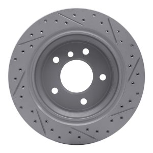 BMW 530I Brake Rotor (1) - Rear Right - DFC - Drilled & Slotted Geoperformance - `96-`03
