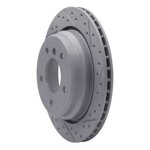 BMW 530I Brake Rotor (1) - Rear Right - DFC - Drilled & Slotted Geoperformance - `96-`03