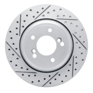 BMW M3 Brake Rotor (1) - Rear Left - DFC - Drilled & Slotted Geoperformance - `00-`06