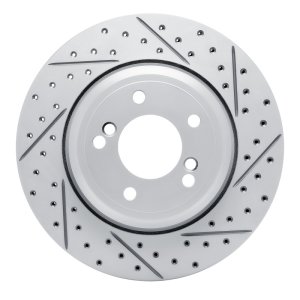 BMW M5 Brake Rotor (1) - Rear Right - DFC - Drilled & Slotted Geoperformance - `00-`06