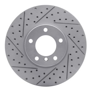 BMW 530I Brake Rotor (1) - Front Left - DFC - Drilled & Slotted Geoperformance - `00-`03