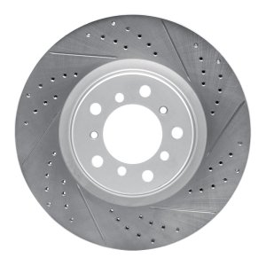 BMW M3 Brake Rotor (1) - Front Left - DFC - Geoperformance Drilled & Slotted - `01-`06