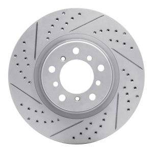 BMW M3 Brake Rotor (1) - Right Front - DFC - Drilled & Slotted Geoperformance - `01-`06