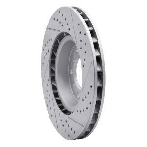 BMW M3 Brake Rotor (1) - Right Front - DFC - Drilled & Slotted Geoperformance - `01-`06