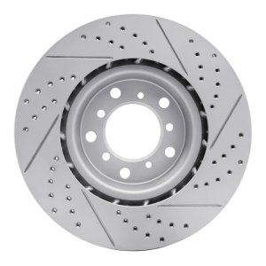 BMW M3 Brake Rotor (1) - Right Front - DFC - Drilled & Slotted Geoperformance - `01-`06