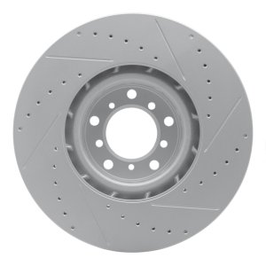BMW M5 Brake Rotor (1) - Front Right - DFC - Drilled & Slotted Geoperformance - `00-`03