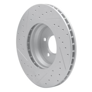 BMW 760Li Brake Rotor (1) - Front Right - DFC - Drilled & Slotted Geoperformance - `02-`08