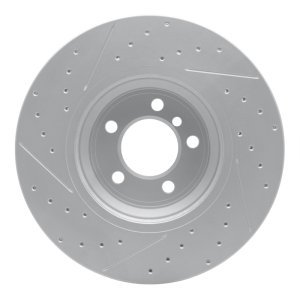BMW 760Li Brake Rotor (1) - Front Right - DFC - Drilled & Slotted Geoperformance - `02-`08