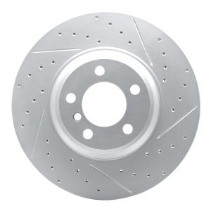 BMW 760Li Brake Rotor (1) - Front Right - DFC - Drilled & Slotted Geoperformance - `02-`08