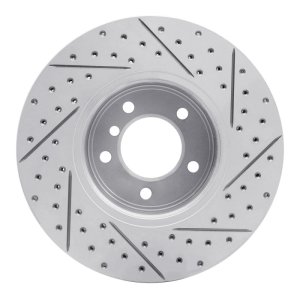 BMW 528i Xdrive Brake Rotor (1) - Front Left - DFC - Drilled & Slotted Geoperformance - `04-`10