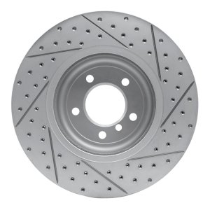 BMW 645Ci Brake Rotor (1) - Front Left - DFC - Drilled & Slotted Geoperformance - `04-`10