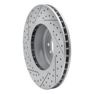 BMW 645Ci Brake Rotor (1) - Front Right - DFC - Drilled & Slotted Geoperformance - `04-`10