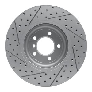 BMW 645Ci Brake Rotor (1) - Front Right - DFC - Drilled & Slotted Geoperformance - `04-`10