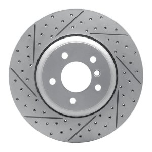 BMW 645Ci Brake Rotor (1) - Rear Left - DFC - Drilled & Slotted Geoperformance - `04-`10