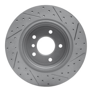 BMW 525I Brake Rotor (1) - Rear Left - DFC - Drilled & Slotted Geoperformance - `04-`10