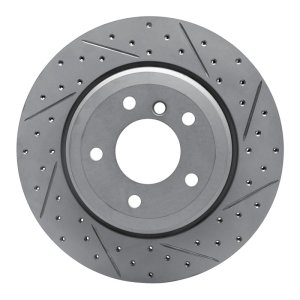 BMW 528I Brake Rotor (1) - Rear Right - DFC - Drilled & Slotted Geoperformance - `04-`10