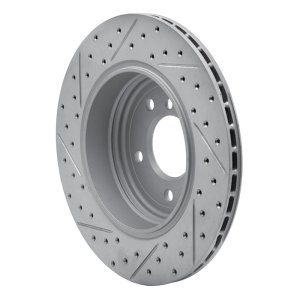 BMW 528I Brake Rotor (1) - Rear Right - DFC - Drilled & Slotted Geoperformance - `04-`10