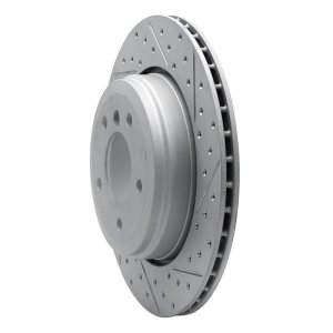 BMW 528I Brake Rotor (1) - Rear Right - DFC - Drilled & Slotted Geoperformance - `04-`10