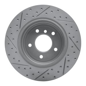 BMW 528I Brake Rotor (1) - Rear Right - DFC - Drilled & Slotted Geoperformance - `04-`10