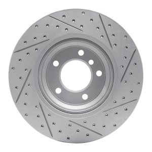 BMW X1 Brake Rotor (1) - Front Left - DFC - Geoperformance Drilled & Slotted - `06-`12