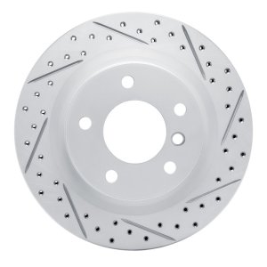 BMW 128I Brake Rotor (1) - Rear Right - DFC - Drilled & Slotted Geoperformance - `08-`13