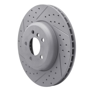 BMW ActiveHybrid 5 Brake Rotor (1) - Front Left - DFC - Geoperformance Drilled & Slotted - `11-`19