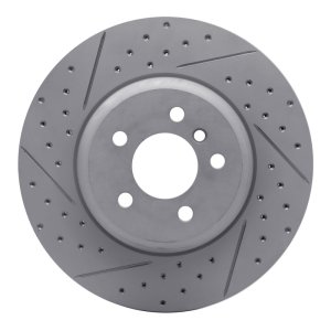 BMW ActiveHybrid 5 Brake Rotor (1) - Front Left - DFC - Geoperformance Drilled & Slotted - `11-`19
