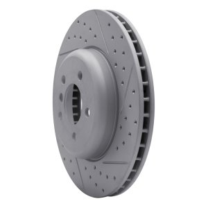 BMW ActiveHybrid 5 Brake Rotor (1) - Front Right - DFC - Drilled & Slotted Geoperformance - `11-`19