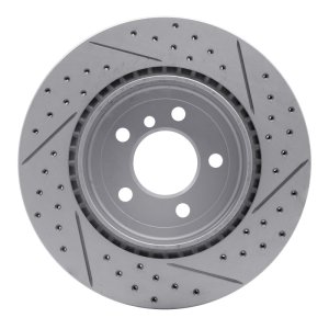BMW 535i xDrive Brake Rotor (1) - Rear Left - DFC - Drilled & Slotted Geoperformance - `11-`16