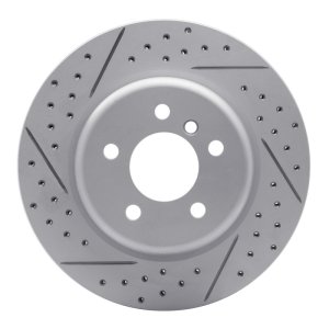 BMW 535i xDrive Brake Rotor (1) - Rear Left - DFC - Drilled & Slotted Geoperformance - `11-`16