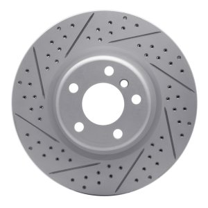 BMW 118i Brake Rotor (1) - Rear Left - DFC - Drilled & Slotted Geoperformance - `12-`20