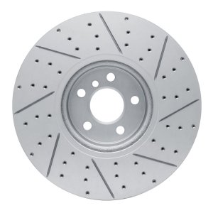 BMW X6 Brake Rotor (1) - Front Right - DFC - Geoperformance, Drilled and Slotted - `16-`26