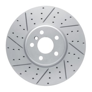 BMW X6 Brake Rotor (1) - Front Right - DFC - Geoperformance, Drilled and Slotted - `16-`26