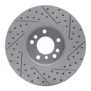 BMW X5 Brake Rotor (1) - Front Left - DFC - Drilled & Slotted Geoperformance - `00-`06