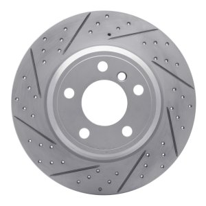 BMW X5 Brake Rotor (1) - Rear Left - DFC - Drilled & Slotted Geoperformance - `00-`06