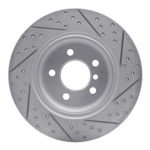 BMW X5 Brake Rotor (1) - Rear Left - DFC - Drilled & Slotted Geoperformance - `00-`06