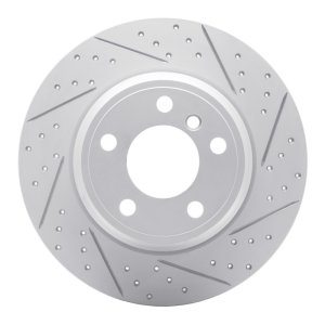 BMW X5 Brake Rotor (1) - Rear Right - DFC - Drilled & Slotted Geoperformance - `00-`06