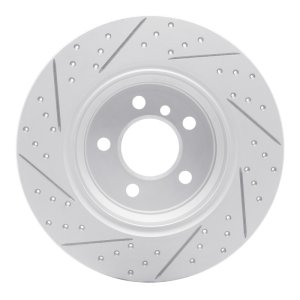 BMW X5 Brake Rotor (1) - Rear Right - DFC - Drilled & Slotted Geoperformance - `00-`06