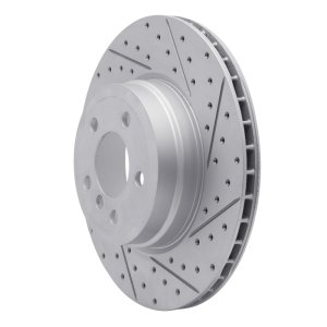 BMW X6 Brake Rotor (1) - Rear Right - DFC - Drilled & Slotted Geoperformance - `07-`19