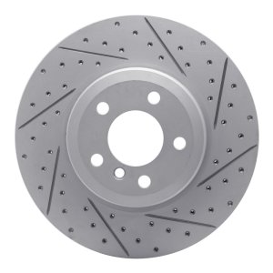 BMW X6 Brake Rotor (1) - Rear Right - DFC - Drilled & Slotted Geoperformance - `07-`19